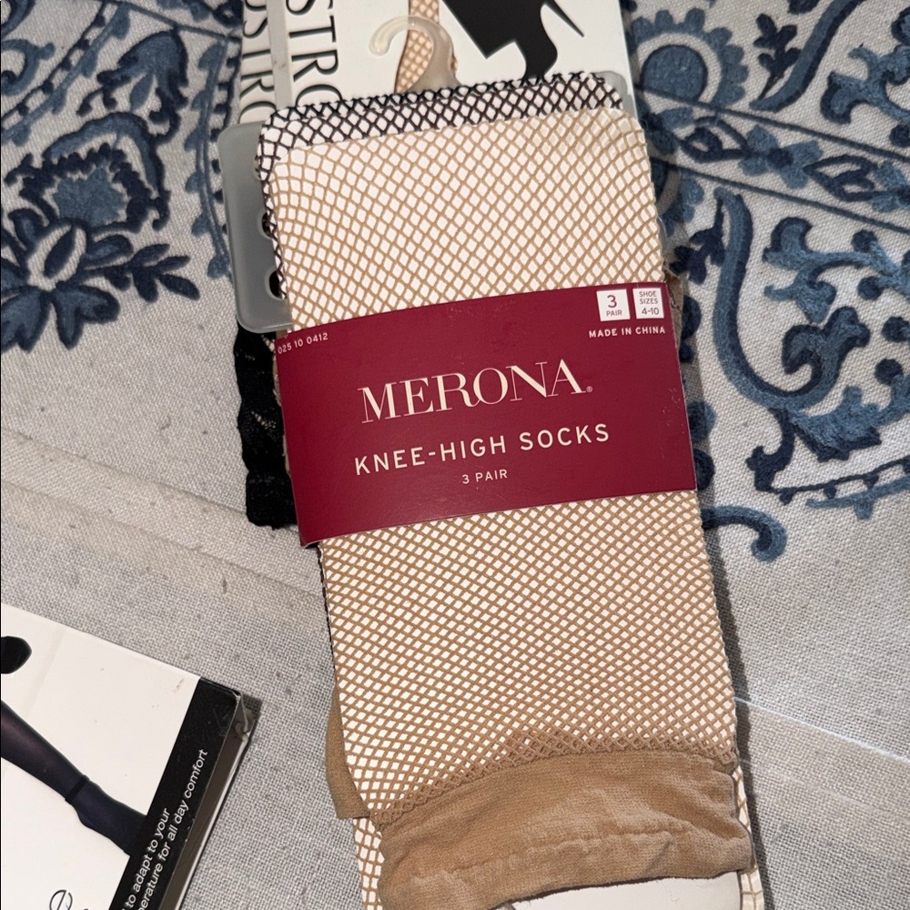 Nordstrom Black and Tan Hosiery package Five trouser socks one tights washable - Picture 12 of 16